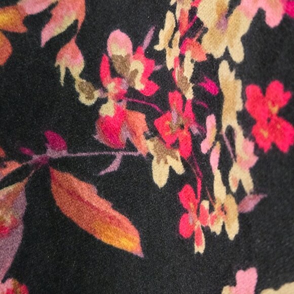 Vintage Womens 12 Floral A-Line Ruffle Midi Skirt Cottagecore 90's - Picture 8 of 8